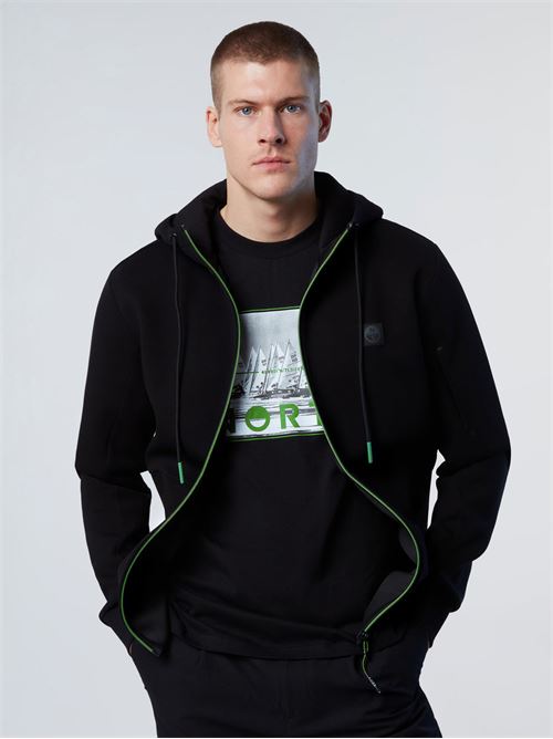 HOODED FULL ZIP SWEATSHIRT W/LOGO NORTH SAILS | 691267/999